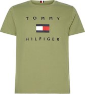 Tommy Hilfiger T-shirt - Mannen - olijfgroen/navy/wit/rood