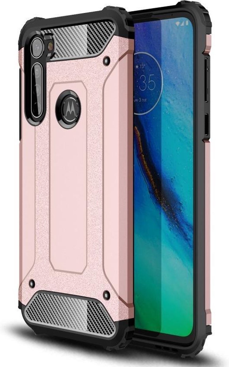 Coverup Armor Hybrid Back Cover - Geschikt voor Motorola Moto G Pro Hoesje - Rose Gold