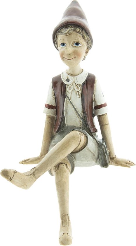 Figurine décorative Pinocchio | 13 * 12 * 23 cm | Multicolore | Plastique | Pinocchio | Clayre & Eef | 6PR2419