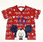 Disney Mickey Mouse t-shirt - !!! - rood - maat 74 (12 maanden)