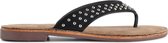 PS Poelman Dames Slippers met Studs - Nyx - Zwart - Maat 36