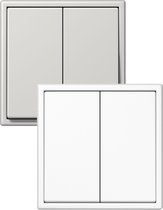 Casambi draadloze bluetooth schakelaar wekt eigen energie op voor JUNG LS990WW door Thermokon met Easyfit