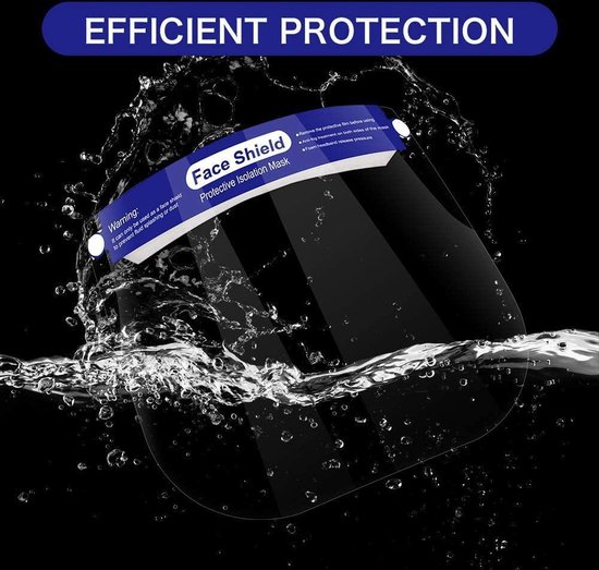 10 x Face Shield Gezichtscherm - Beschermkap voor gezicht - transparant
