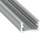 Set van 3 stuks Aluminium LED Opbouw Profielen 9,3mm x 16mm Silver Anodized 202cm