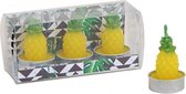 Ananas kaarsjes - set van zes waxinelichtjes in de vorm van een ananas - zomerkaarsjes - waxinelichtkaarsjes