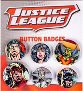 Justice League Button Badges - 6 stuks