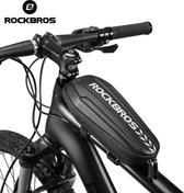 ROCKBROS Zwart Hardshell voorframe Tube fietstas Regendicht  racezadel  Multifunctionele fietstas met grote capaciteit/ROCKBROS noir Hardshell cadre avant Tube vélo sac étanche à l