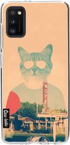 Casetastic Samsung Galaxy A41 (2020) Hoesje - Softcover Hoesje met Design - Cool Cat Print