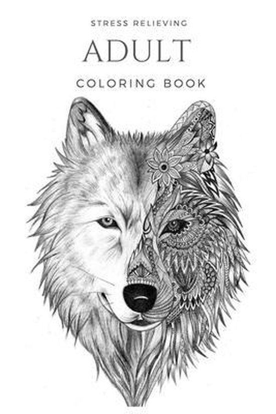 Stress-Relieving Adult Coloring Book - cover