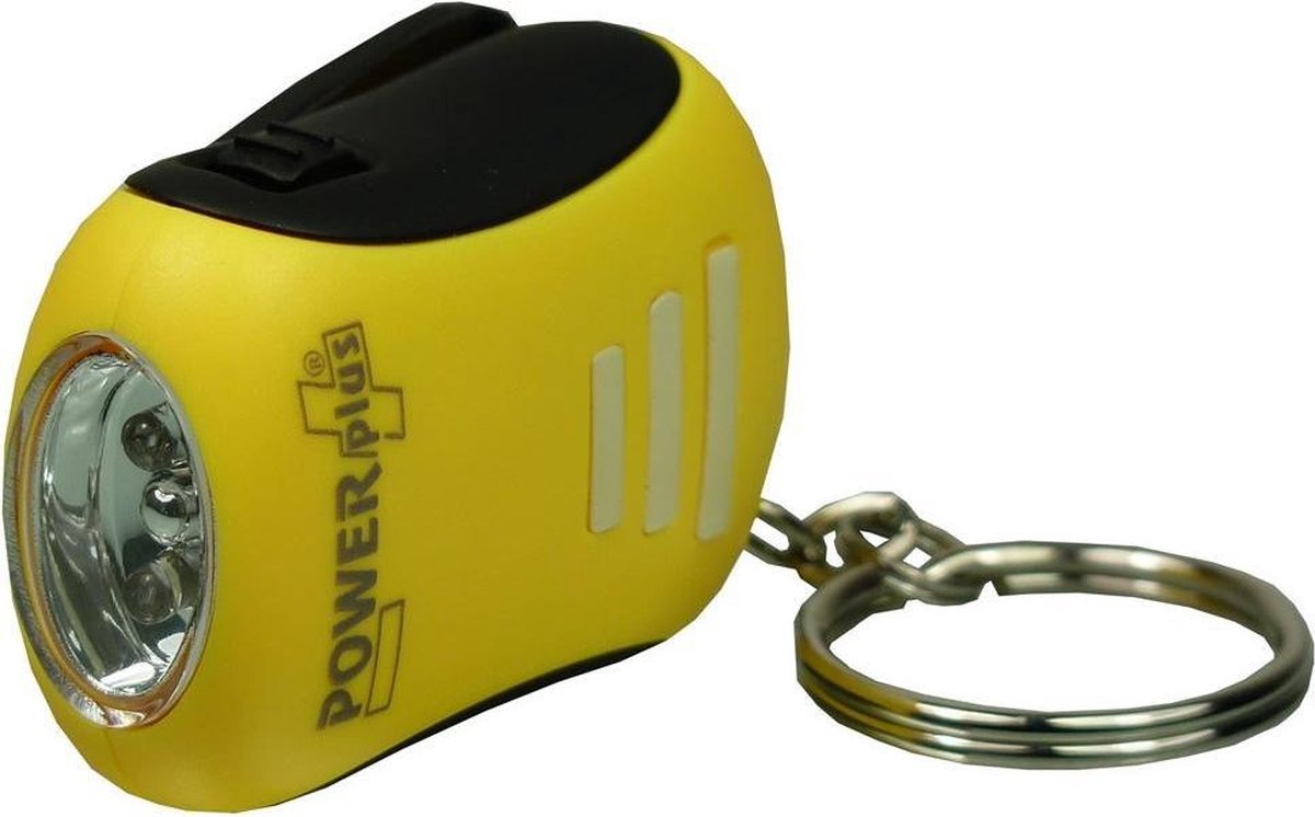 POWERplus Bee Dynamo Oplaadbare 2 LED Zaklamp / Sleutelhanger | kleur:geel