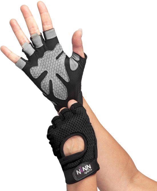 NINN Sports gloves S (Zwart) - fitness handschoenen - Sport handschoenen - Grip Gloves - Fitnesshandschoenen 3 varianten - NINN Sports