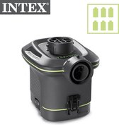 Intex - Elektrische Luchtpomp op batterijen - 3 mondstukken - draagbare pomp - Quick Fill - 15 x 13 cm zwart