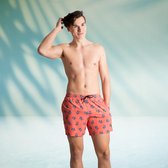 Become - Zwemshort koraal met schildpadden S