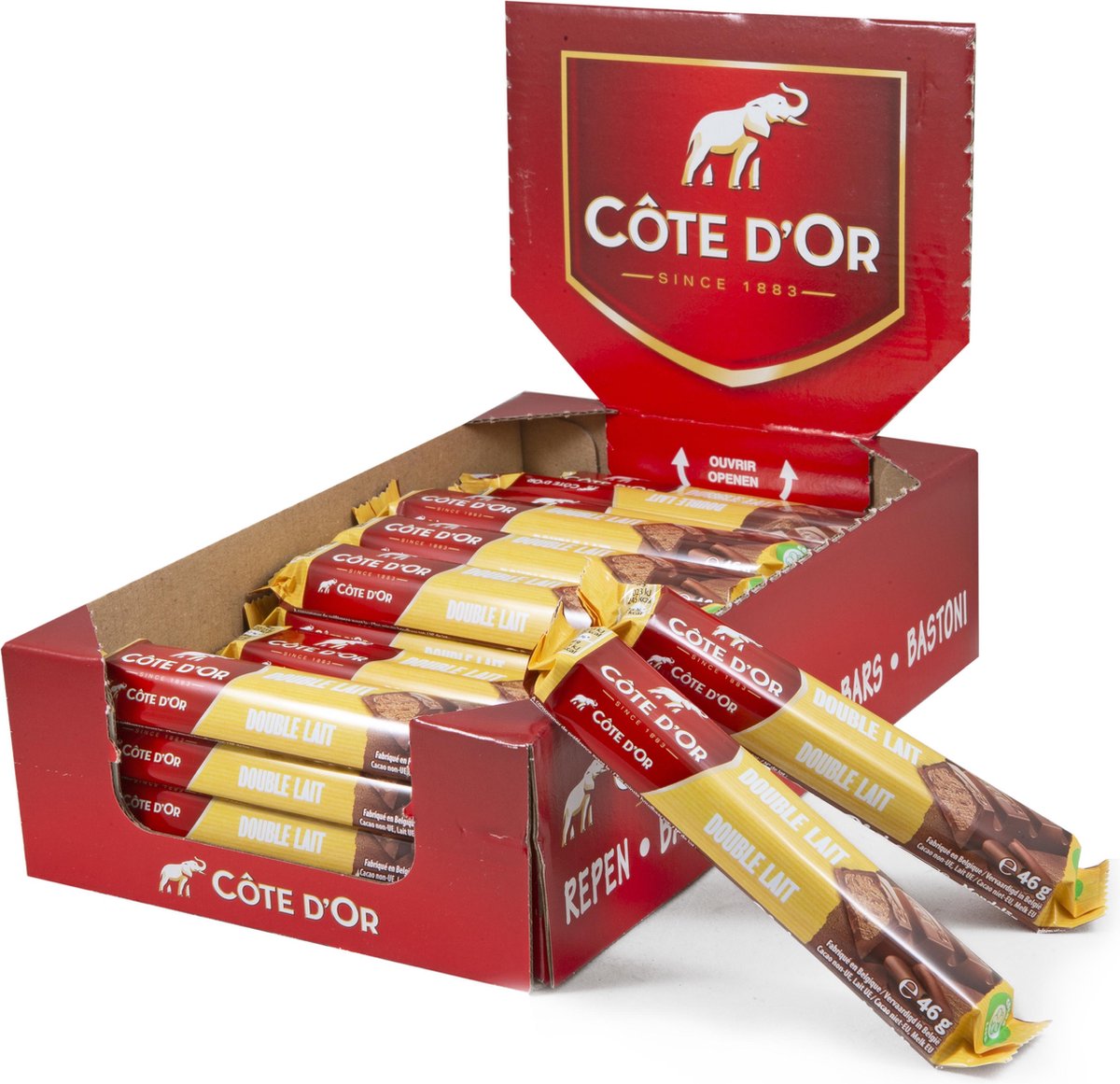 Côte d'Or Chocolade Reep Melk Double Lait 32 stuks bol