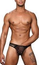 Andrew Christian Lattice Lace Sheer Arouse Thong 91414 - Maat S - Heren string - Mannen ondergoed