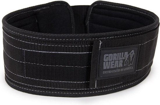 Panter Deens Succes Gorilla Wear 4 inch Nylon Belt - Lifting Belt- L/XL - Zwart | bol.com