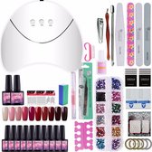 XL Gelnagels Starterspakket | 36 Watt UV LED Nagel Lamp | 10 Kleuren Gellak | Nagel Boor