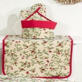 Tafelloper - luxe gobelinstof - Christmas Berries - All over - Kerst - Loper 100x40 cm