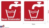 Geen drinkwater sticker set