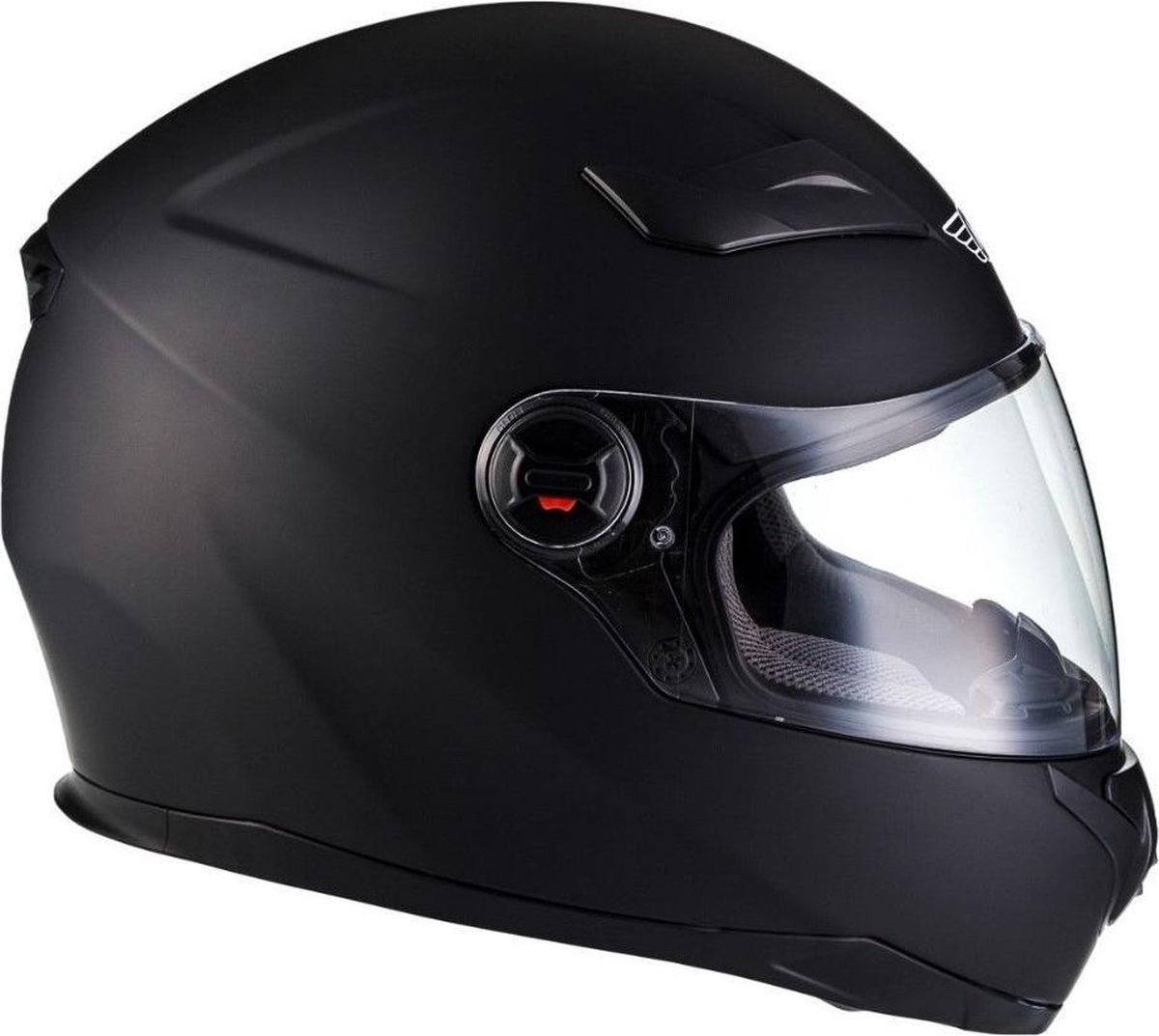 MOTO X86 Racing integraal helm scooterhelm, motorhelm met vizier, Zwart