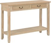 Bijzettafel Massief hout- koffietafel (Incl LW3D Klok) l - coffee table woonkamertafel- Bijzettafel