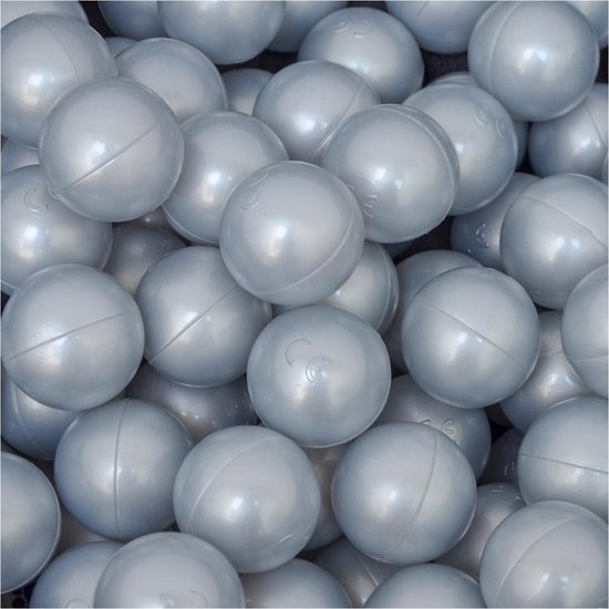 50 Baby ballenbak ballen - 5.5cm ballenbad speelballen voor kinderen vanaf 0 jaar Zilvergrijs - LittleTom