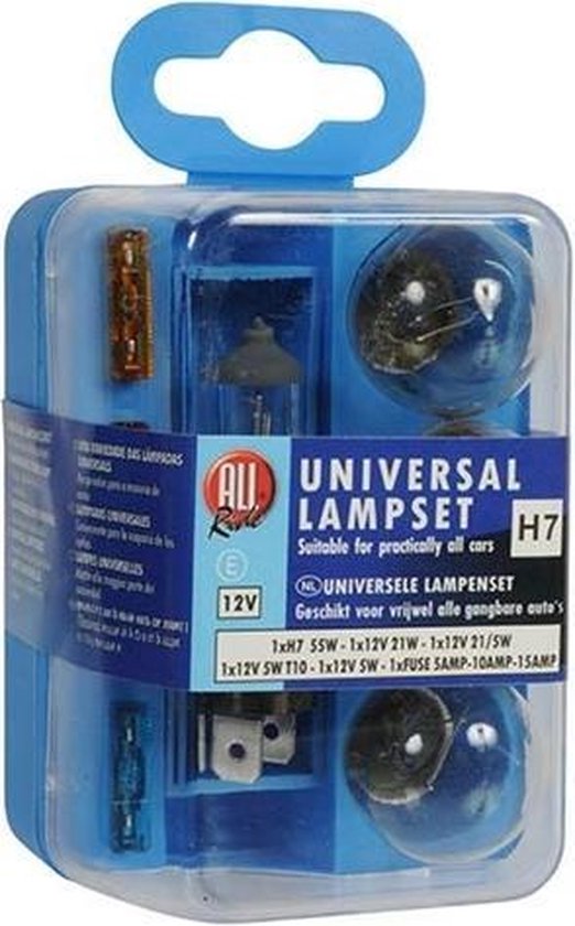 Autolampenset / autolampen set H7 en zekeringen UNIVERSEEL