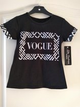 Meisjes T-shirt Vogue zwart wit 158/164