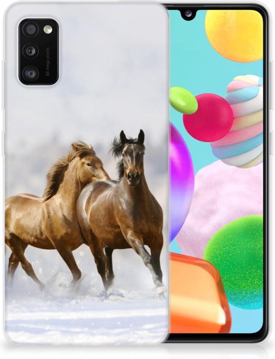 Samsung Galaxy A41 TPU Hoesje Paarden