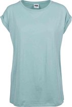 Urban Classics Dames Tshirt -XS- Extended shoulder Blauw