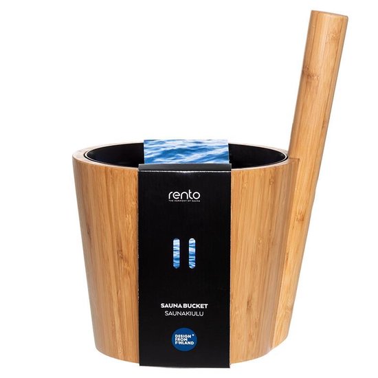 Rento Sauna Emmer met Lepel - Bamboe (5L) - Rento