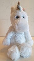 Eenhoorn Witte pluche knuffel met glitterogen 25 cm