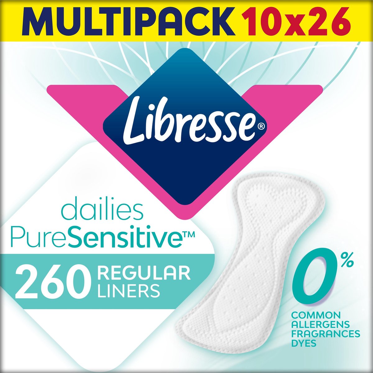 Libresse Pure Sensitive - Regular (Normal) inlegkruisjes - 260 stuks