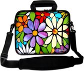 Sleevy 17,3 laptoptas bloemen