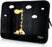 Sleevy 11.6 inch laptophoes giraffe animatie - laptop sleeve - laptopcover - Sleevy Collectie 250+ designs