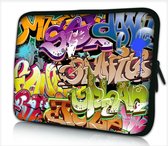 Laptophoes 14 inch graffiti kleurrijk - Sleevy - laptop sleeve - laptopcover - Sleevy Collectie 250+ designs