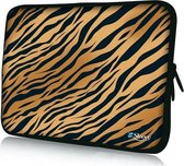 Sleevy 15,6 inch laptophoes tijgerprint - laptop sleeve - laptopcover - Sleevy Collectie 250+ designs