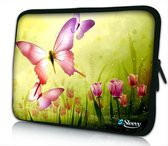 Sleevy 13.3 laptophoes vlinders en tulpen - laptop sleeve - laptopcover - Sleevy Collectie 250+ designs