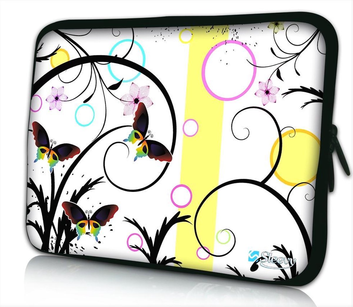 Sleevy 13.3 laptophoes artistiek vlinder design - laptop sleeve - Sleevy collectie 300+ designs