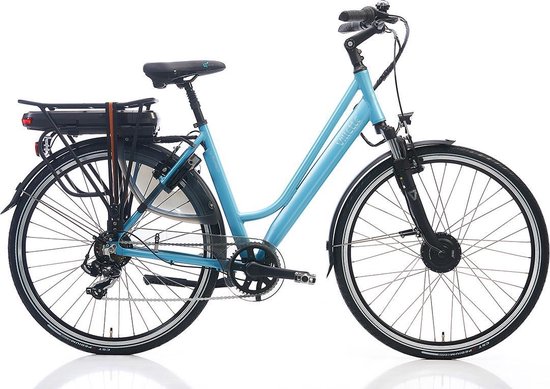 Villette le Bonheur elektrische fiets - aquablauw - Framemaat 48 cm |  bol.com