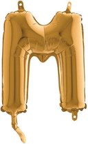 Grabo balloon - Folieballon - letter M - goud - 35cm