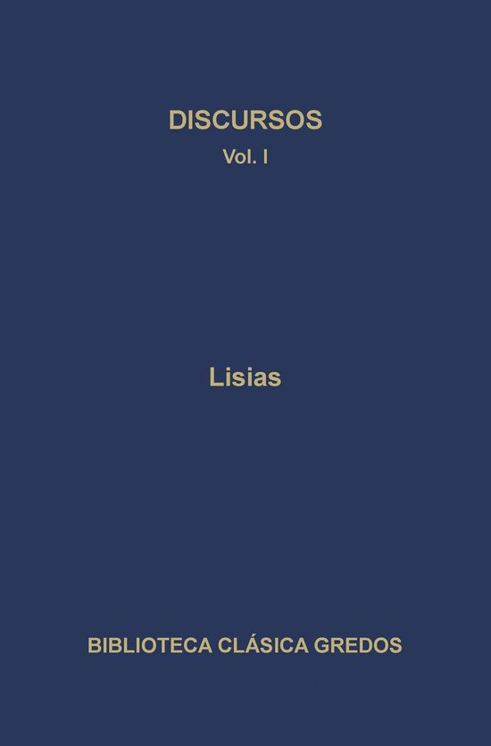 Biblioteca Clásica Gredos 122 - Discursos I - cover