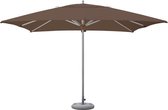 Tradewinds Aluzone Parasol (aluminium) - vierkant 3,5m X 3,5m - grote parasol - Taupe
