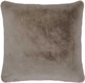 Essenza Furry - Coussin décoratif - 50x50 cm - Taupe