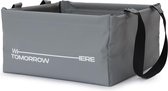 Lumaland / WhereTomorrow camping-spoelbak PVC camping-wasbak outdoor van waterdicht dekzeil 17 cm (H) 30 x 30 cm (onderkant) 15 L inhoud - grijs