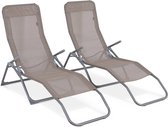 Lot de 2 transats en bois Chilienne 107 x 56.5 x 81 cm Vert