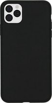 Iphone 11 Pro Max zwart sililcone hoesje met Gratis  Tempered Glass Screen Protector