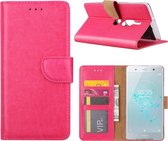 Bookcase Geschikt voor: Sony Xperia XZ2 Premium - Roze - portemonee hoesje