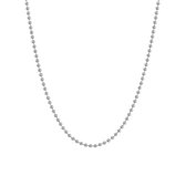 Silventi 980600192 Stalen bolletjes collier - 2 mm - 80 cm - zilverkleurig