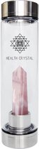 Health Crystal - 550 mL - Luxe Waterfles met Kristal - Roze Quartz - Zorgt voor Energie - Detox - Verfrissende Smaak aan je Water - Zorgt voor Balans - Helpt met Afvallen - Handig mee te Nemen